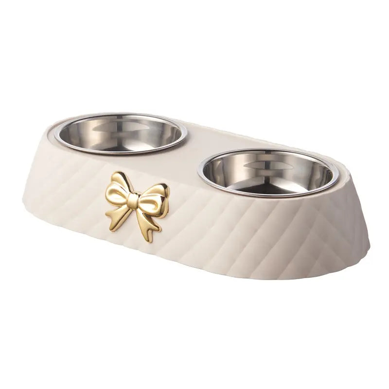 Stainless Steel Double Bowl for Cats and Dogs