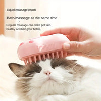 Portable Cute Claw Shaped Pet Massager Brush Dog Bath Brush USB Charging Spray Undercoat Hair Removal Pet Brush