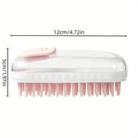Silicone Pet Bathing Brush With Massage Bristles For Dogs & Cats