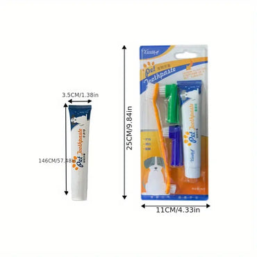 Dual Headed Pet Toothbrush Set for Dogs and Cats - Easy Dental Care Tool