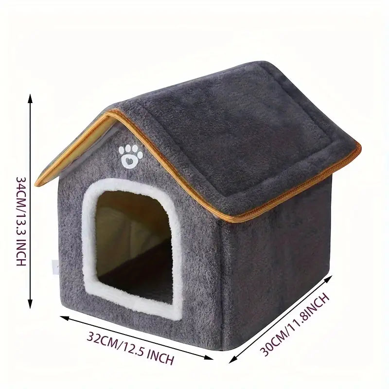 Warm Pet Kennel, Removable And Washable Closed Cat Kennel Kennel Small Dog House Kennel Pet Supplies