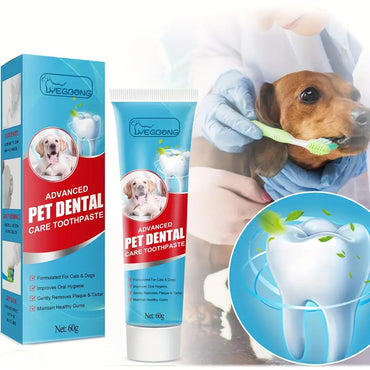 Professional Teeth Cleaning For Dogs & Cats - Eliminate Bad Breath & Tartar With Dog Toothpaste Pet Care!