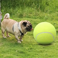 Interactive Tennis Ball Dog Toy for Medium and Large Dogs - Perfect for Training and Playtime - Inflatable and Durable