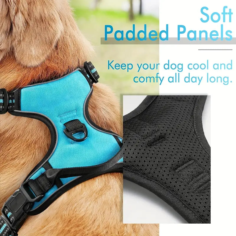 Adjustable Escape-Proof Dog Harness Set with Leash