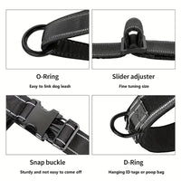 Reflective No-Pull Dog Harness with Soft Padded Handle