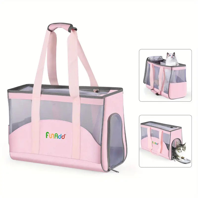 Дишаща чанта за котки, одобрена от авиокомпания Превоз за малки кучета за удобно пътуване с домашни любимци.